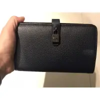 在飛比找蝦皮購物優惠-【Michael Kors】MK鎖頭中夾 深藍