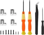 EMSea 1 Set of Metal Lock Buckle Replacement Repair Tool Kit Compatible with Joy-Con Controller with Screwdrivers and Tweezer Opening Tool
