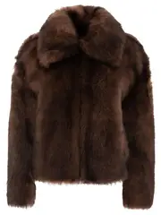 [B & W] B & W-Shearling Coat Coats Marrone-Donna 38