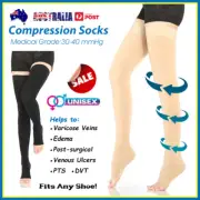 30-40 mmHg Medical Compression Stockings Edema Varicose Circulation Travel Socks