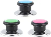 3 Pack Pot Lid Knob Replacement Universal Glass Lid Top Knobs Grip Handle for Pan Lid Skillet Frying Pan Lids Saucepan Pots Woks Stir Fry Pans Cookware Whistling Stovetop Tea Kettle