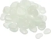 uxcell 200pcs Glow Rocks 20-30mm Glow Pebbles Decoration in The Dark Luminous Stones Decor DIY Decorative White for Garden, Potted Plant, Fish Tank