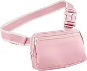 [WALNEW] Fanny Pack Bum Bag, Small Crossbody Bags for Women Men, Fashion Waist Packs Money Belt Bag Over The Shoulder for Traveling Workout Running Hiking (Pink)