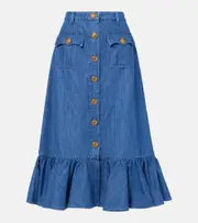 [Valentino] Valentino Denim midi skirt AU 12 blue