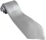[Zasel] Mens Silver 10cm Plain Neck Tie