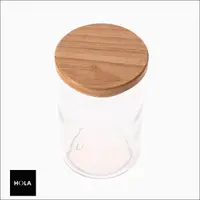在飛比找momo購物網優惠-【HOLA】木蓋玻璃儲物罐 740ml