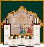 Kaina Chocolate Body Polishing Kit | Instant Date Ready Glow | Dead Skin Cell Removal, Deep Moisturizing | Body Scrub, Body Gel, Body Lotion, Body Mask | Deep Skin Hydration Kit | Unisex | (Set of 5)