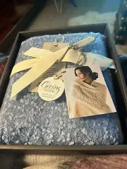 Giving Shawl in a Gift Box - Lt Blue Women's One Size Soft Knit DEMDACO