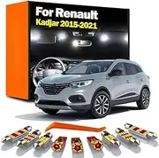 14Pcs LED Interior Map Roof Dome Plate Light Bulbs Kit, For Renault Kadjar 2015-2018 2019 2020 2021 Sun Visor Lamp