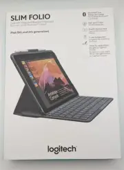 Logitech Slim Folio Cover Case with Bluetooth Keyboard for iPad (5 & 6 Gen)