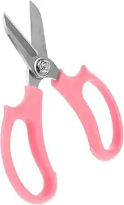 GALPADA 1Pc Ergonomic Pruning Shear Durable Stainless Steel Branch Scissors Pink for Gardening Floral Arrangements Sharp Blades for Clean Cuts Lightweight Portable Design