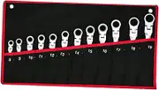 Metric Combination Ratchet Wrenches Kit Flex Ratchet Ratcheting Wrench 72 Tooth Gears, Set of 12
