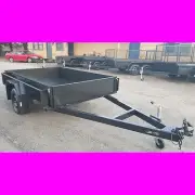 8x5 GALVANISED BOX TRAILER HEAVY DUTY 1 PCE FOLD FULL CHECKER PLATE local made