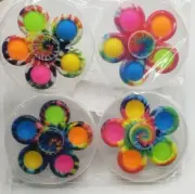 Effacera Fidget Spinner Tie- Dyed Pop Toys 4 Pack New