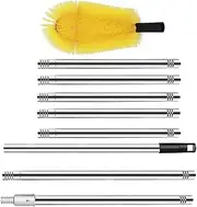 ALWIDA Gutter Cleaning Hose - Flexible Brush Head Cleaning Brush Gutter Cleaner,Gutter Cleaning Safe Tool for Dirt Leaves Twigs Rocks and Other Debris