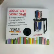 Tools for School Locker Shelf Adjustable Stackable Black No Tools Required