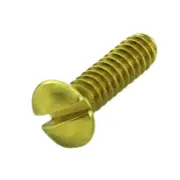Brass Screws Slotted Oval Head Brass Machine Screw 6/32X 1/2 Pack of 100
