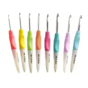 8Pcs Ergonomic Crochet Hook for Beginner Hobbyist Knitting Weaving 2.5mm-6mm