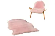Fluffy Shag Fur Throw Rugs Faux Sheepskin Chair Seat Covers Room Decor-Pink