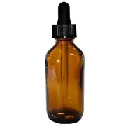 160 Pcs 2oz [60ml] AMBER Boston Round Glass Bottles with Child-Resistant Dropper