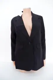 Topshop NEW Womens Blazer Size Petite UK 16 Black Jacket BNWTS