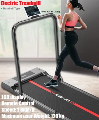 Electric Treadmill Foldable Walking Running Pad Home Office Gym
