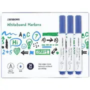 J.Burrows Whiteboard Markers Bullet Blue 24 Pack