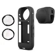 Lens Guards for Insta 360 X4 Plastics Case Lens Protector Cover for Insta360 X4 Accessorie Black