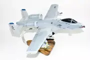 81st Fighter Squadron A-10 Warthog Model, Fairchild, 1/33 Mahogany Scale Model
