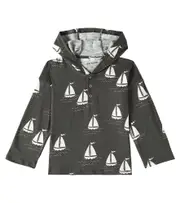 [Mini Rodini] Mini Rodini Sailing Boats printed cotton hoodie Y 8/9 grey