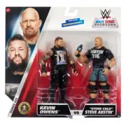 WWE Main Event Showdown 2-Pack Series 20 Kevin Owens vs Stone Cold Steve Austin Action Figures (6