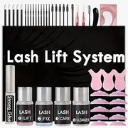 Lash Lift Kit, Lash Lifting At Home, Eyelash Perm With Boost Care, 5 Minutes Keratin Perming Easy To Use Curl Eye Lashes Up to 8 Weeks Semi-Permanent Wave With Strong Glue and Brush