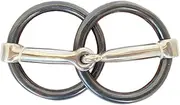 HILASON Weighted O Ring Snaffle Bit Stainless Steel and Black Sweet Iron | Horse Bit | Horse Bits Western | Walking Horse Bits | Training Horse Bit | Equine Bits | Bit for Horses