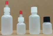 1 oz (30 ml) or 1/3 oz (10 ml) LDPE Plastic Bottles w/Caps (12-25-50-100 count)