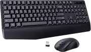 Full-Sized Wireless Keyboard and Mouse Combo with Ergonomic, and 3-Level DPI