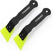 FOSHIO 2 Pack Small Squeegee for Vinyl, Stainless Steel Handle Mini Squeegee for Mirror Shower Glass Door Window Cleaning, Car Light, Bumper Vinyl Wrap Window Tint Kit
