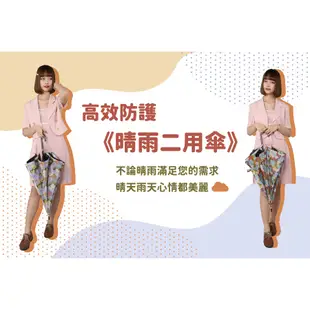 【雨傘家族】日式迷彩雲朵淑女直傘(23吋)｜台灣福懋特級遮光傘布｜遮光降溫涼感抗UV｜自動直傘晴雨兼用