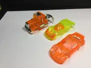 TYCO ( 3 ) " NEON BLASTERS " Bodies use on Model Motoring AFX Aurora HO Track