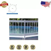 3-Section Above Ground Pool Fence Add-On Kit - UV-Protected White Vinyl