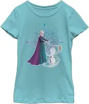 [Disney] Upon a Snowman Elsa Casting a Spell Portrait Girls Standard T-Shirt