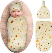 Burrito Taco Tortilla Newborn Swaddle Blanket One Size, Burritos