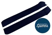 MG Roadster & GT Carpet Sills Pair Navy - Tufted Pile Latex Rot Proof Backing
