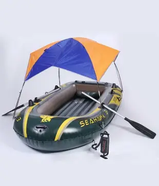 充氣船專用遮陽擋雨帳篷 充氣船遮陽篷 便攜易拆裝防雨船帳篷