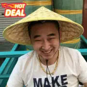 Straw Bamboo Durable Chinese Oriental Sun Fish Hat Rice New Hat Coolie