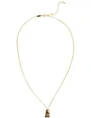 [Mocha] Elly Lou October Flower Necklace in Light Gold