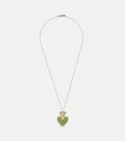 [Ileana Makri] Ileana Makri Blowing Heart 18kt gold pendant necklace with Tsavorites One Size gold