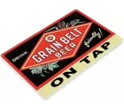 Grain Belt Beer Tin sign - 11x8 Inch - Man Cave , Bar , Lounge Garage Art Ad