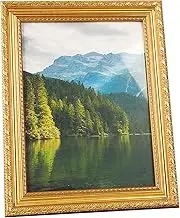 Gold Ornate A4 Picture Frame for Photos, Artwork, or Posters – Baroque Style Ready to Hang or Stand, Wall Hooks Included, Shabby Chic with MDF Backing and Shatterproof Clear Perspex Sheet