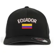 Ecuador flag embroidered flexfit flex fit baseball cap, National flag cap