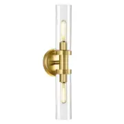 Cylinder Wall Sconces,Gold Bathroom Vanity Light Fixtures, Modern Brass Gold